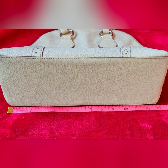 Dooney & Bourke Cream Leather Satchel - Picture 13 of 16